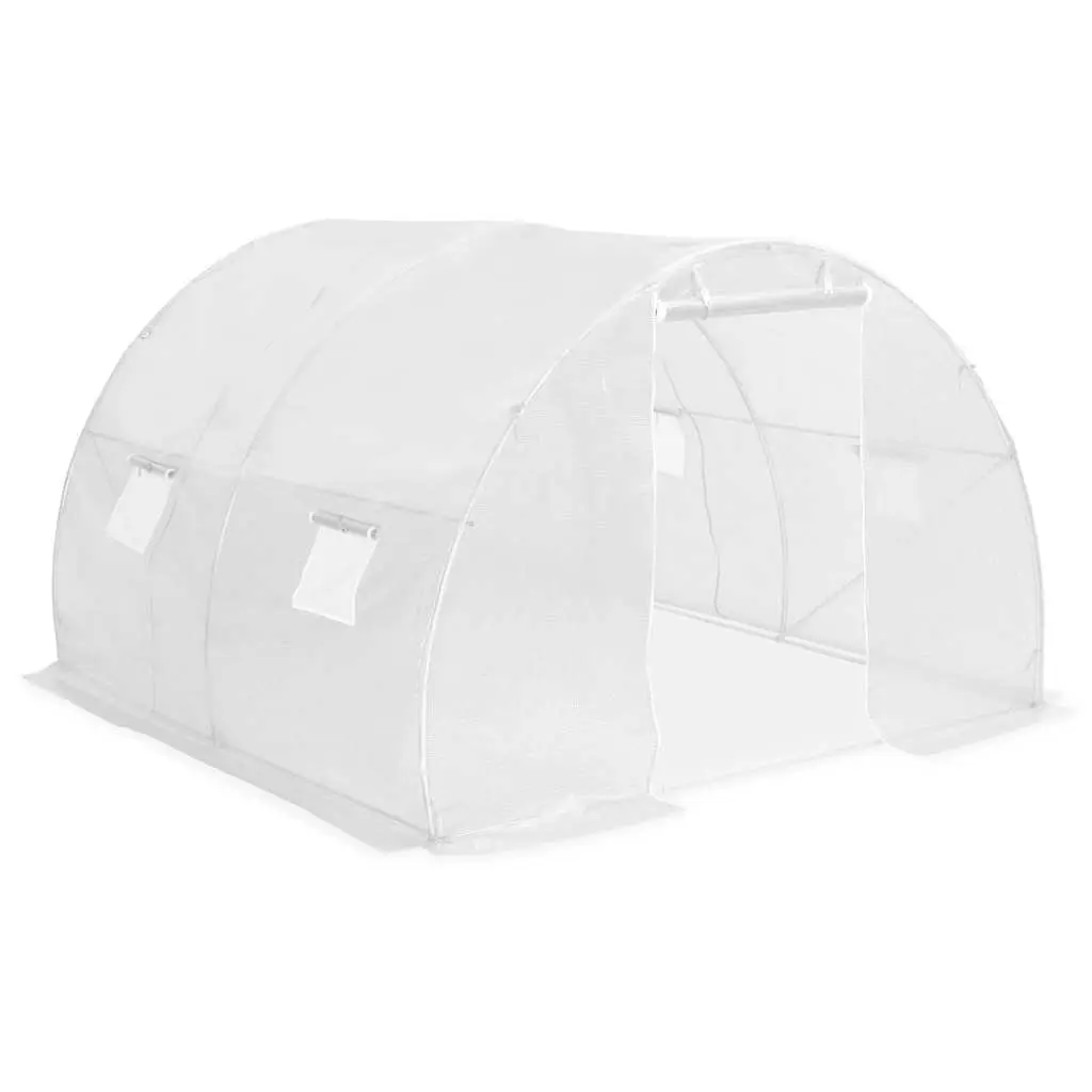 Greenhouse for Garden 300x300x200cm 9m² White PE Mesh with Ventilation Windows and Door