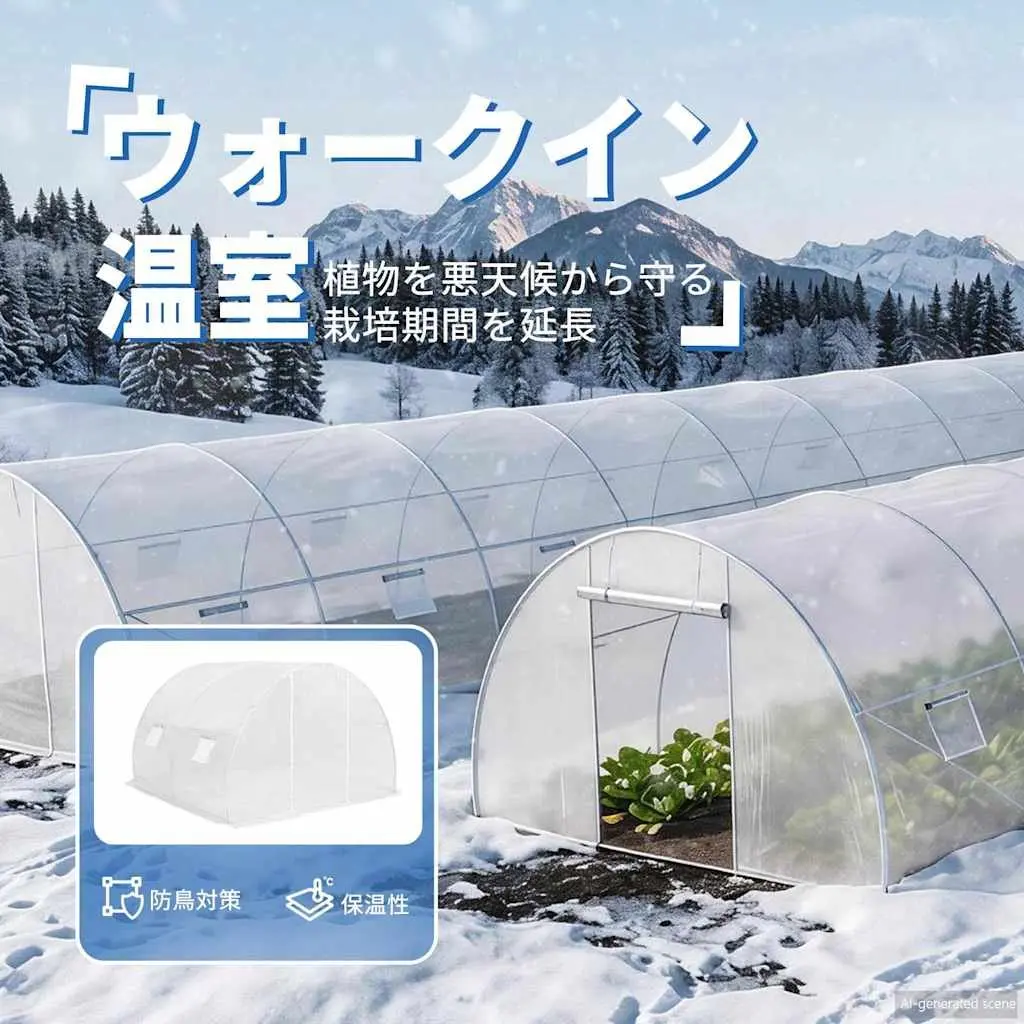 Greenhouse for Garden 300x300x200cm 9m² White PE Mesh with Ventilation Windows and Door
