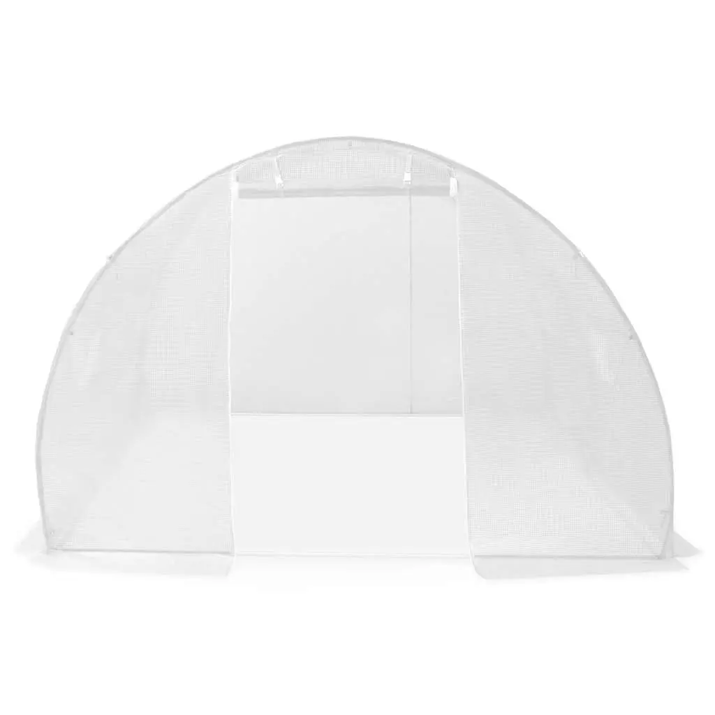 Greenhouse for Garden 300x300x200cm 9m² White PE Mesh with Ventilation Windows and Door