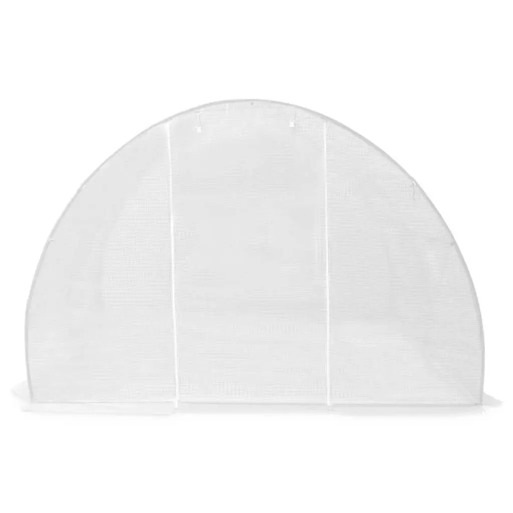 Greenhouse for Garden 300x300x200cm 9m² White PE Mesh with Ventilation Windows and Door