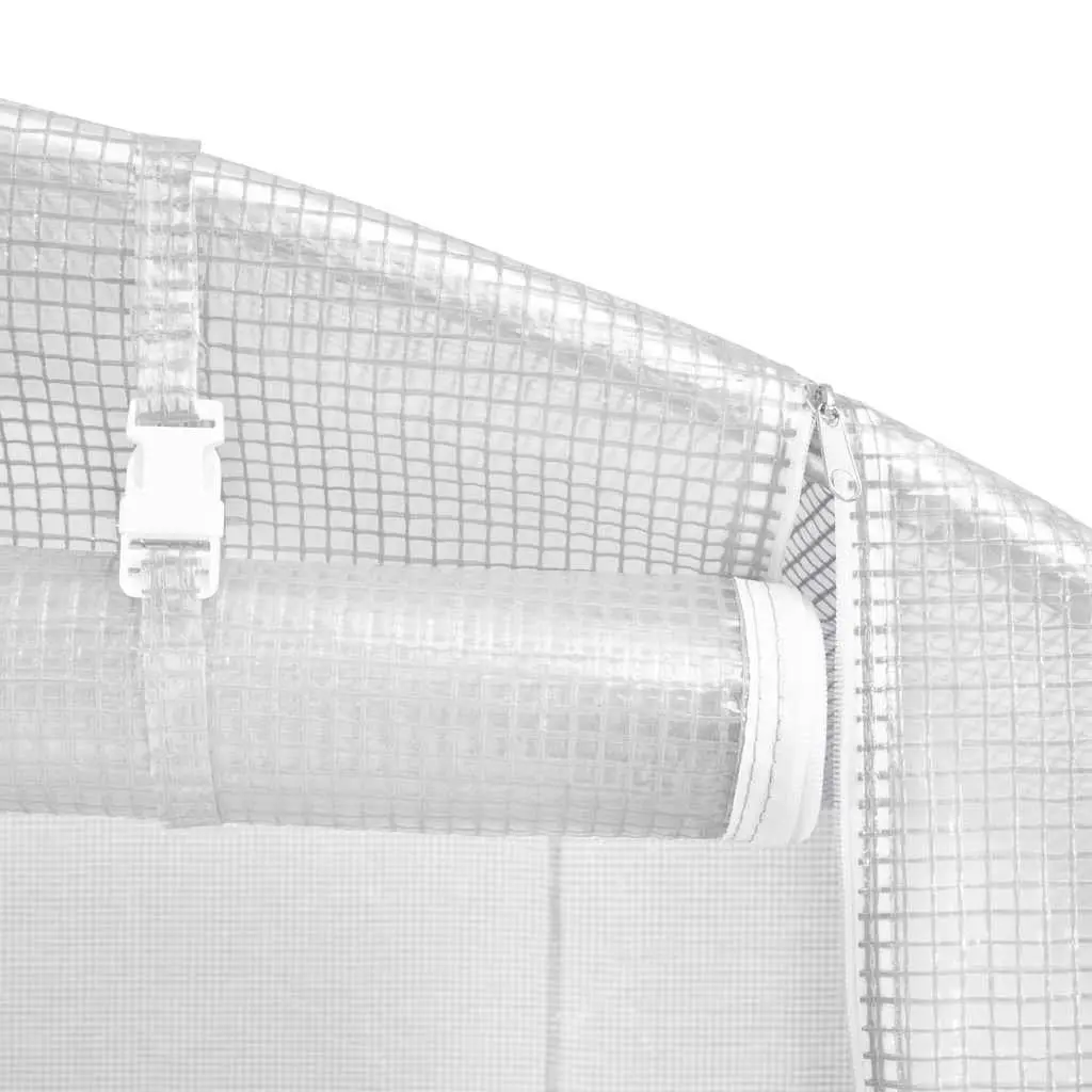 Greenhouse for Garden 300x300x200cm 9m² White PE Mesh with Ventilation Windows and Door