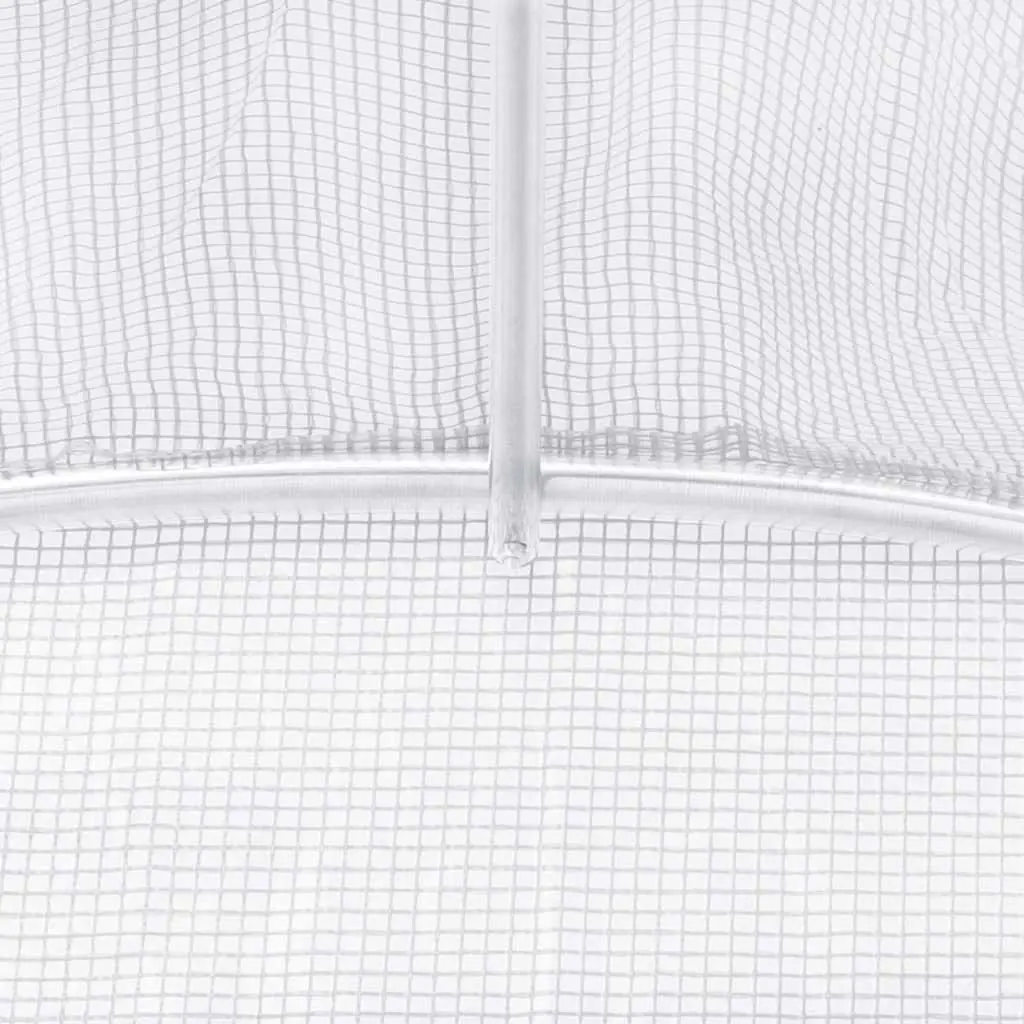 Greenhouse for Garden 300x300x200cm 9m² White PE Mesh with Ventilation Windows and Door
