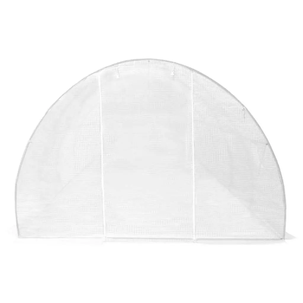 Greenhouse for Garden 900x300x200 cm White PE Mesh Fabric Galvanised Steel Frame