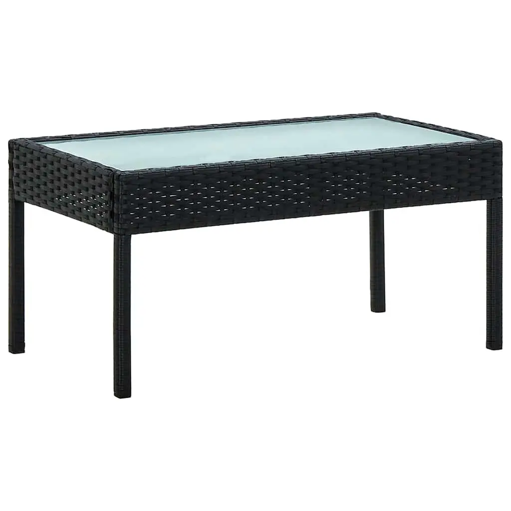 Garden Lounge Set Outdoor Patio 4 Piece Black