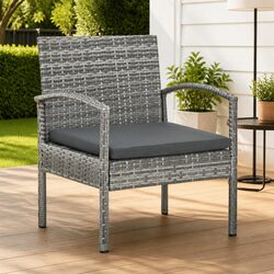 Specifications of Grey Poly Rattan Garden Armchair