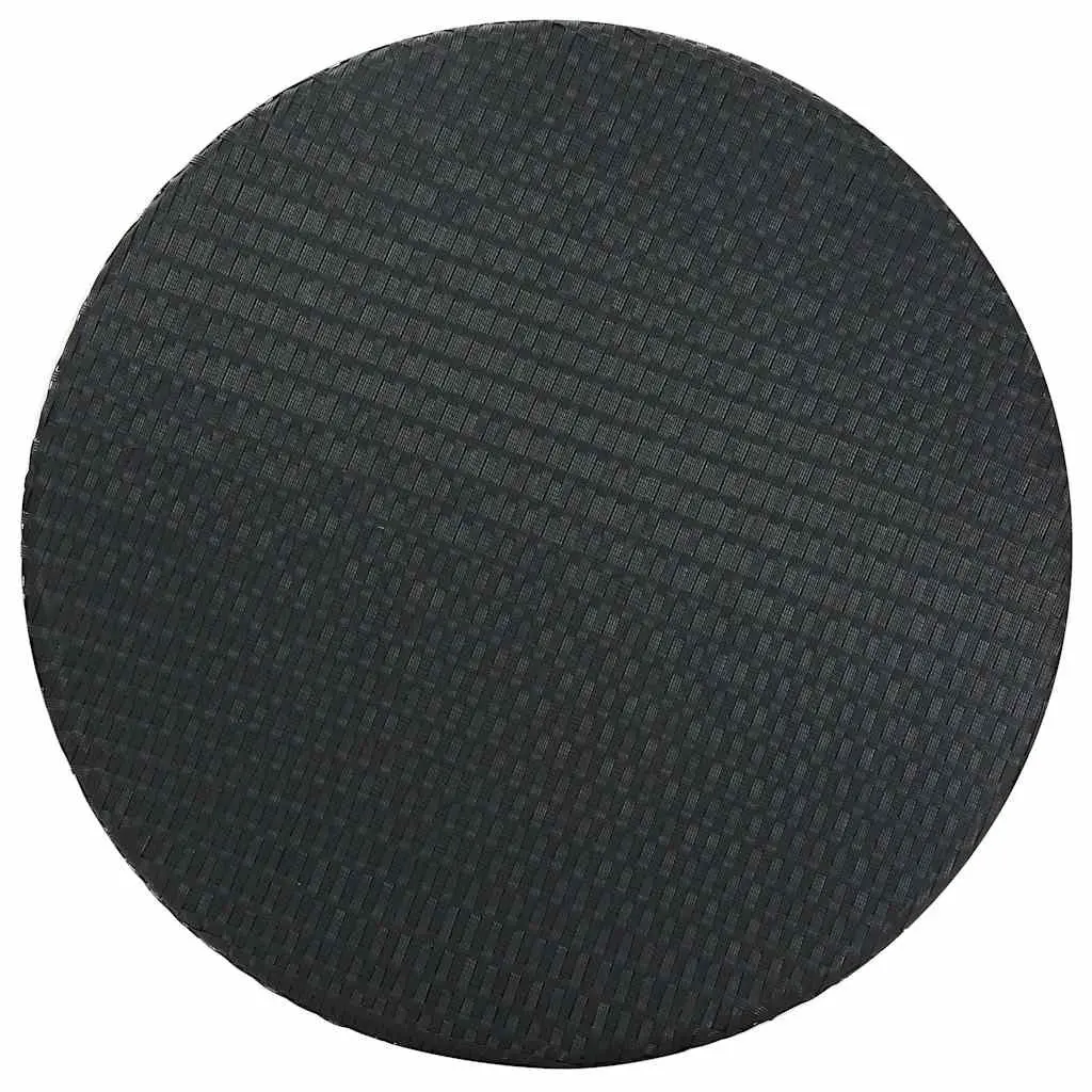 Round Black Outdoor Garden Table, 75.5 x 106 cm