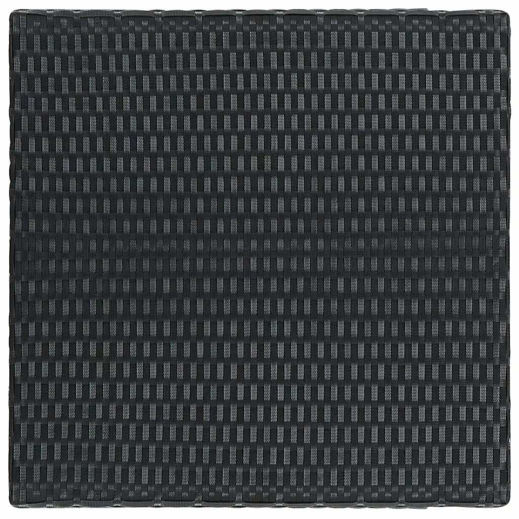 Bar Table Black 60.5x60.5x110.5cm Outdoor Garden Patio Furniture Poly Rattan
