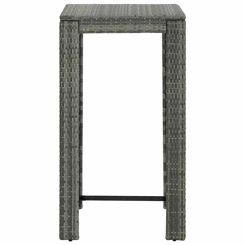 Outdoor Bar Table Grey 60.5x60.5x110.5 cm Garden Patio Furniture