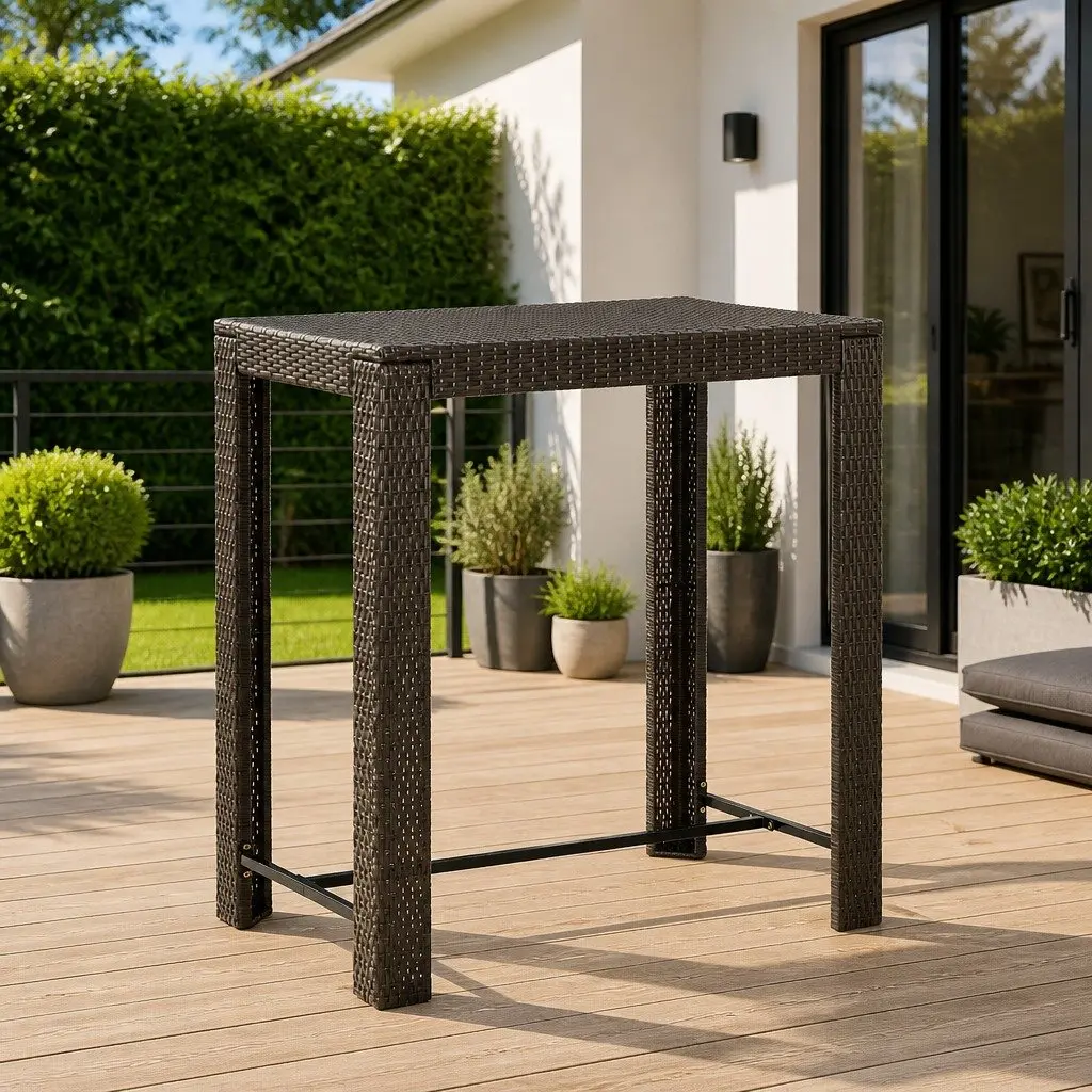 Brown Outdoor Bar Table