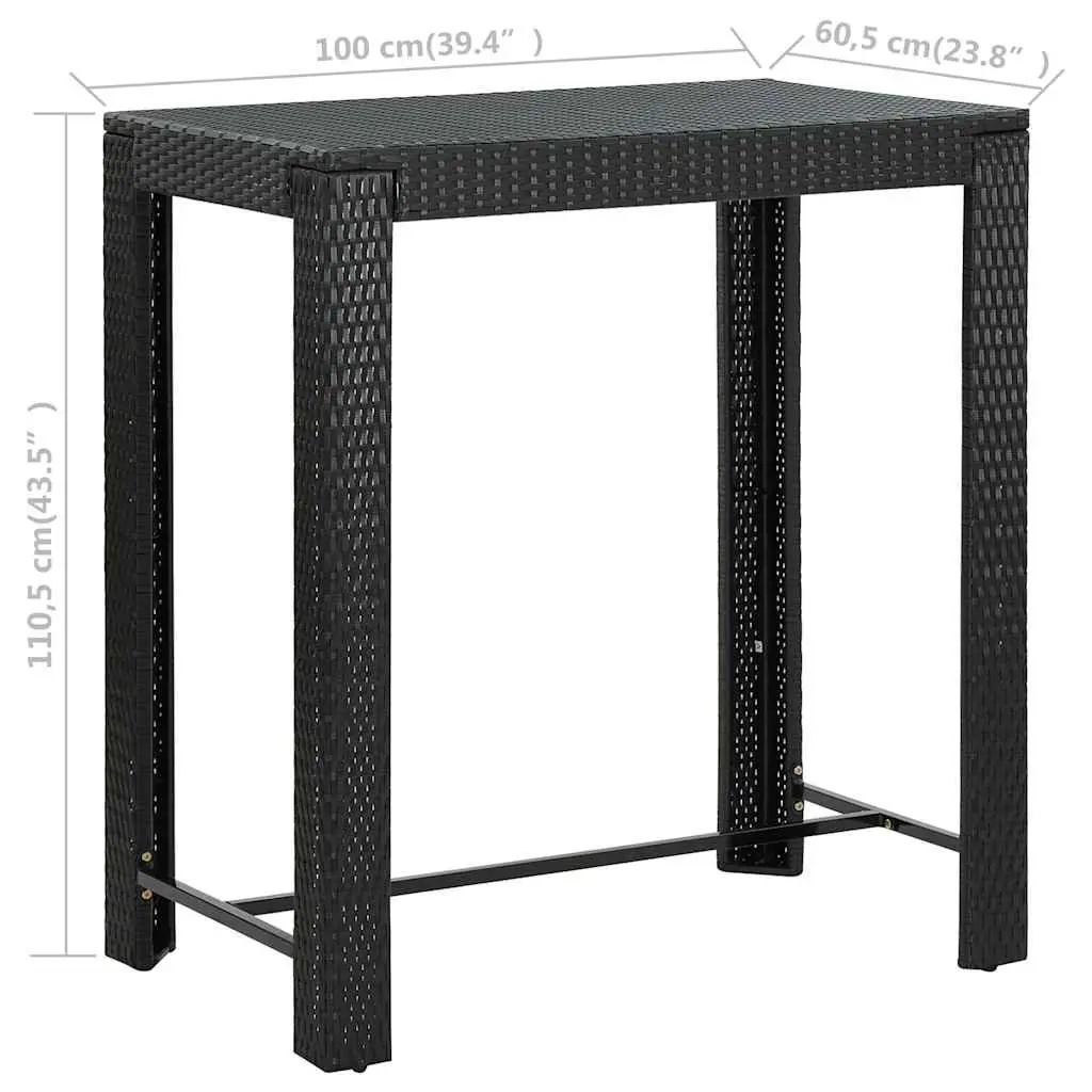 Black Bar Table for Outdoor Use