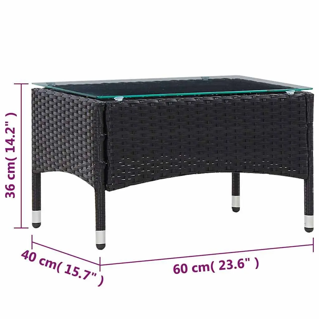 Outdoor Garden Lounge Set PE Rattan Sofa Table Cushions 4 Piece