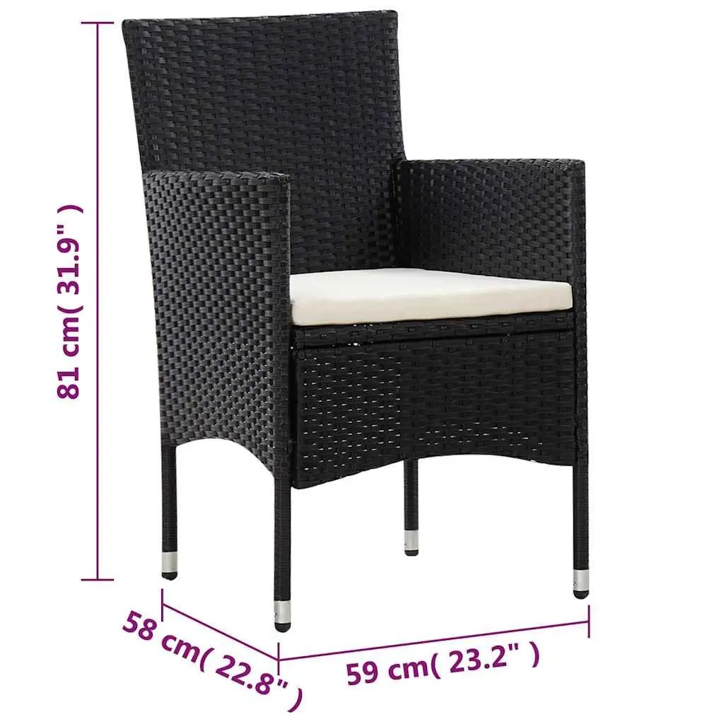 Outdoor Garden Lounge Set PE Rattan Sofa Table Cushions 4 Piece