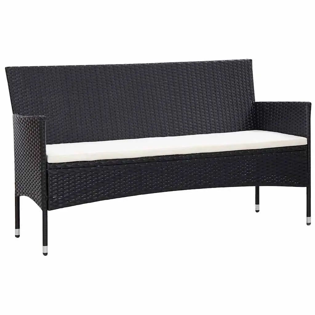 Outdoor Garden Lounge Set PE Rattan Sofa Table Cushions 4 Piece