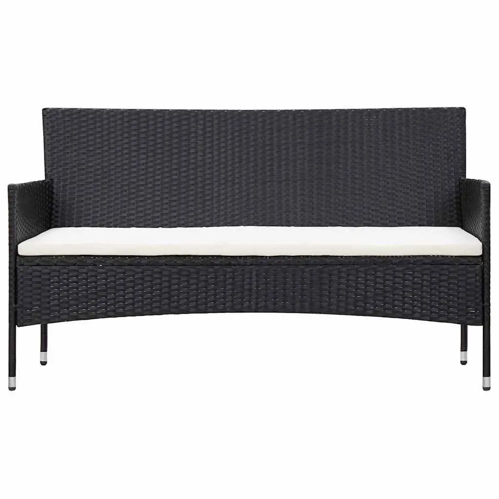 Outdoor Garden Lounge Set PE Rattan Sofa Table Cushions 4 Piece