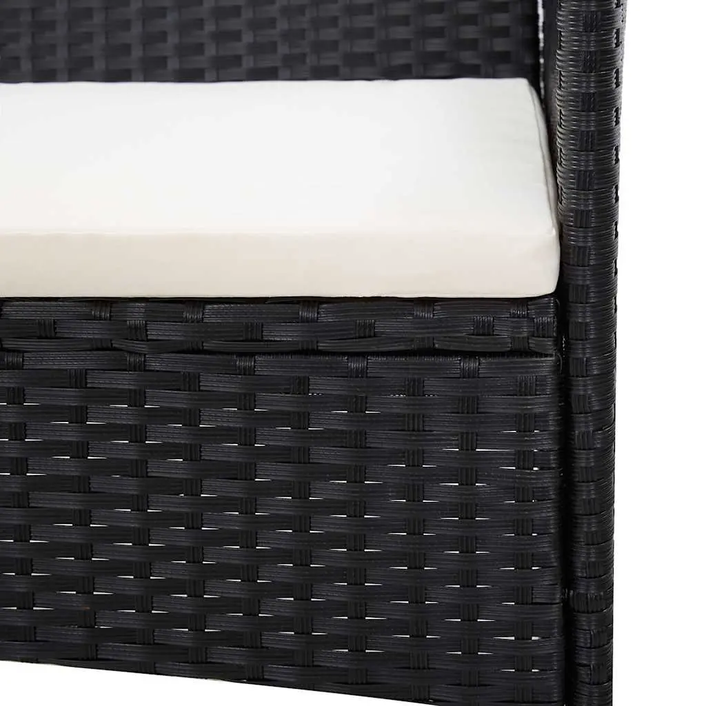 Outdoor Garden Lounge Set PE Rattan Sofa Table Cushions 4 Piece