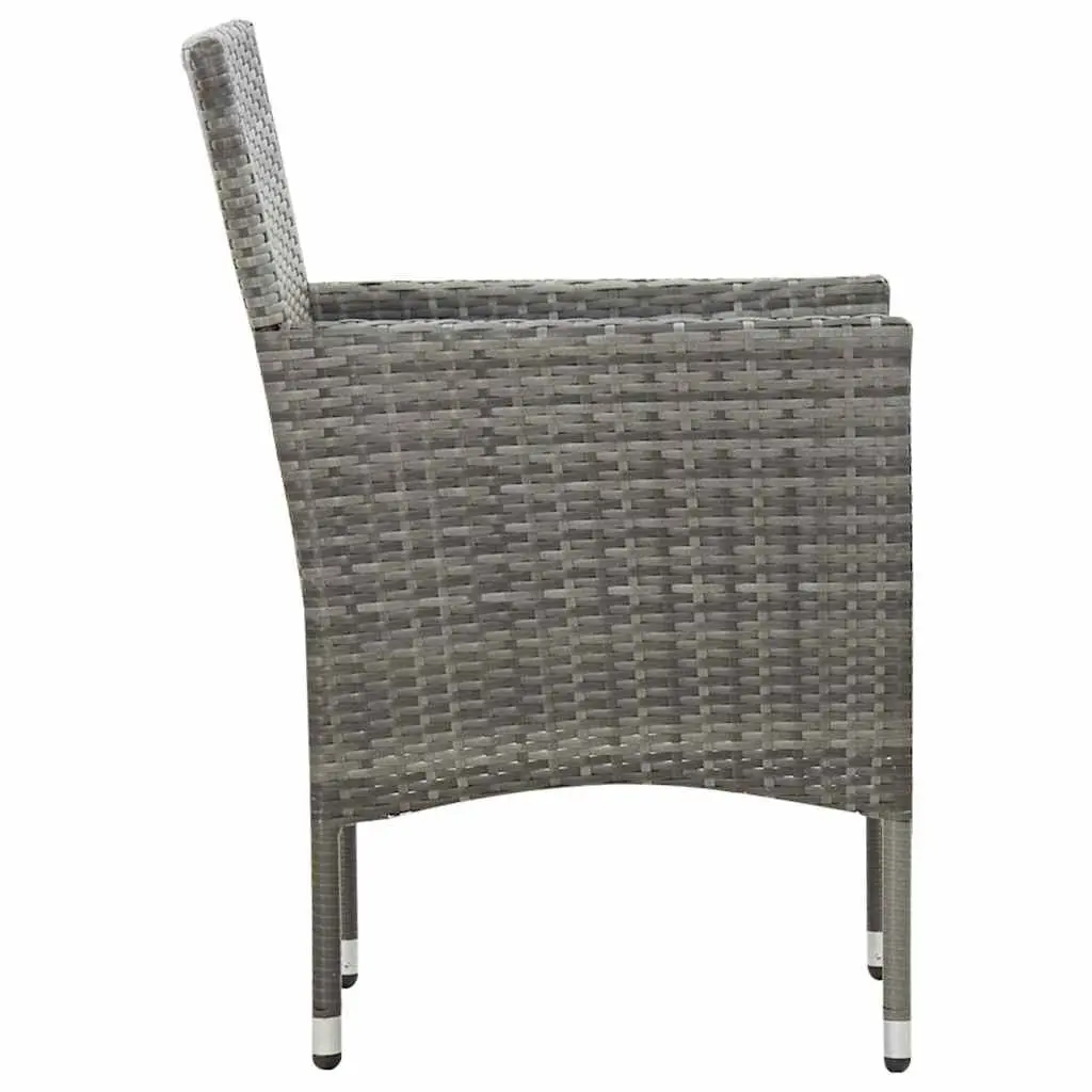 4 Piece Garden Lounge Set Outdoor Furniture Patio Sofa Table Grey