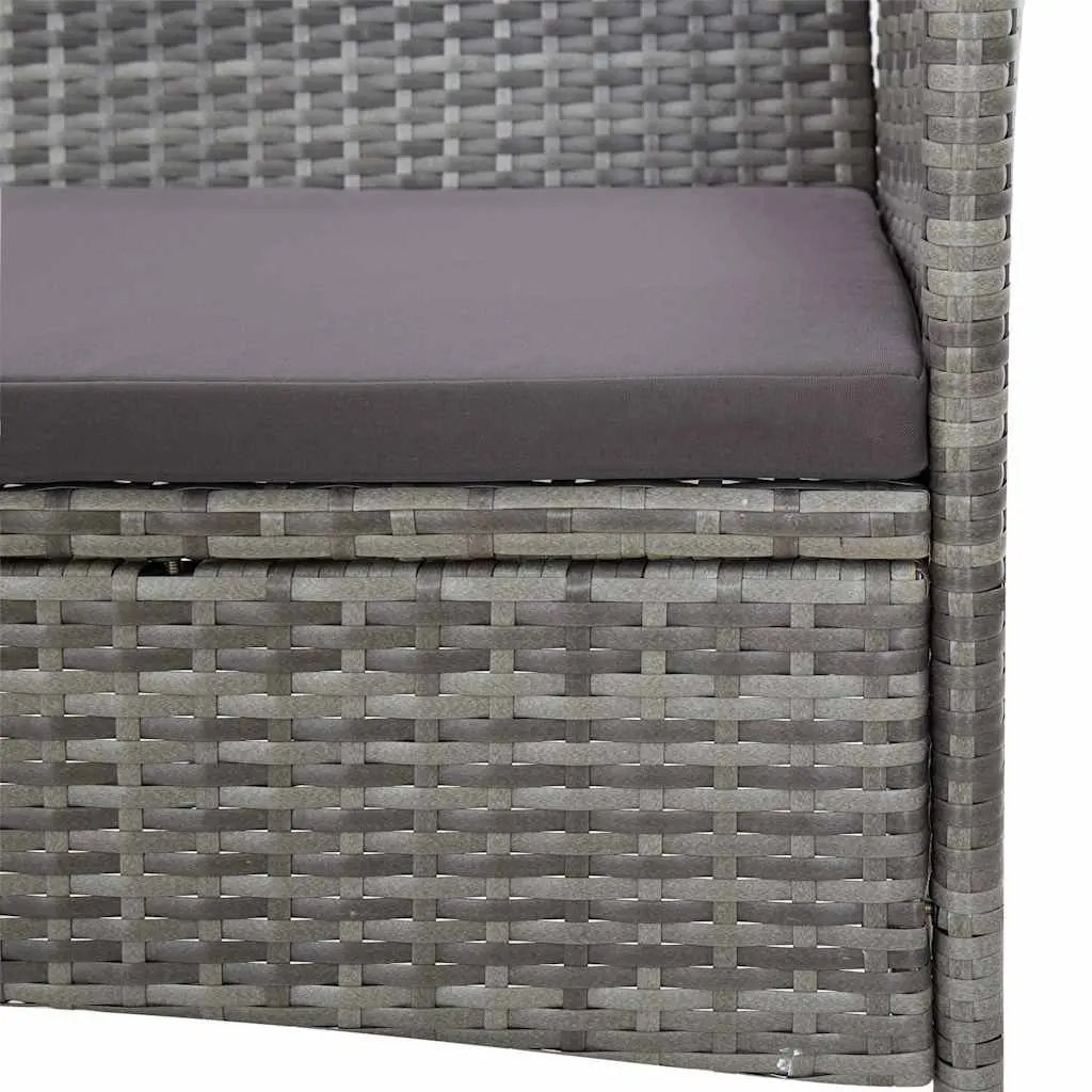 4 Piece Garden Lounge Set Outdoor Furniture Patio Sofa Table Grey