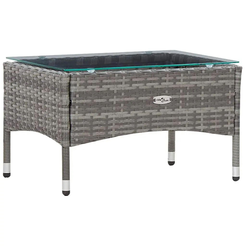 4 Piece Garden Lounge Set Outdoor Furniture Patio Sofa Table Grey
