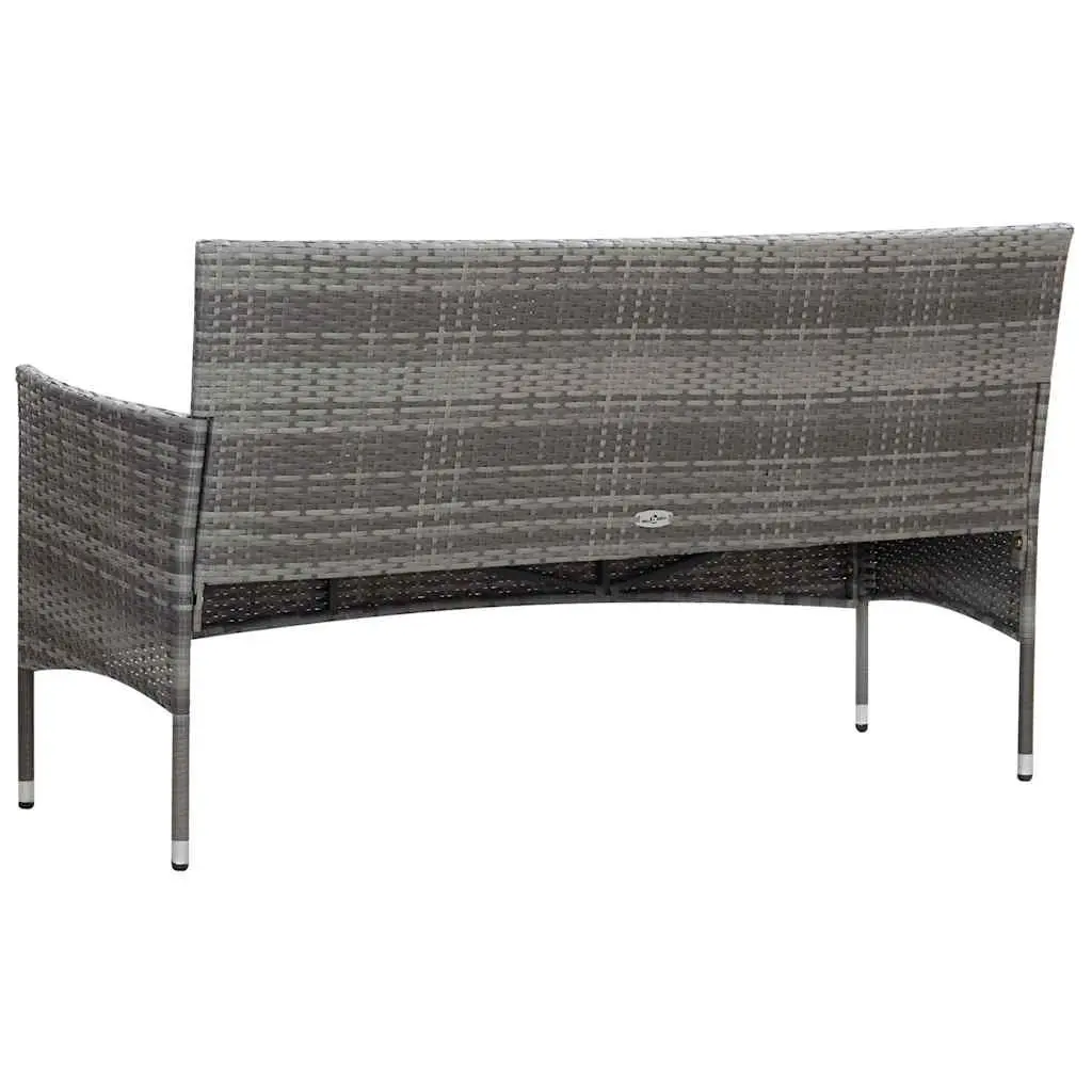 4 Piece Garden Lounge Set Outdoor Furniture Patio Sofa Table Grey