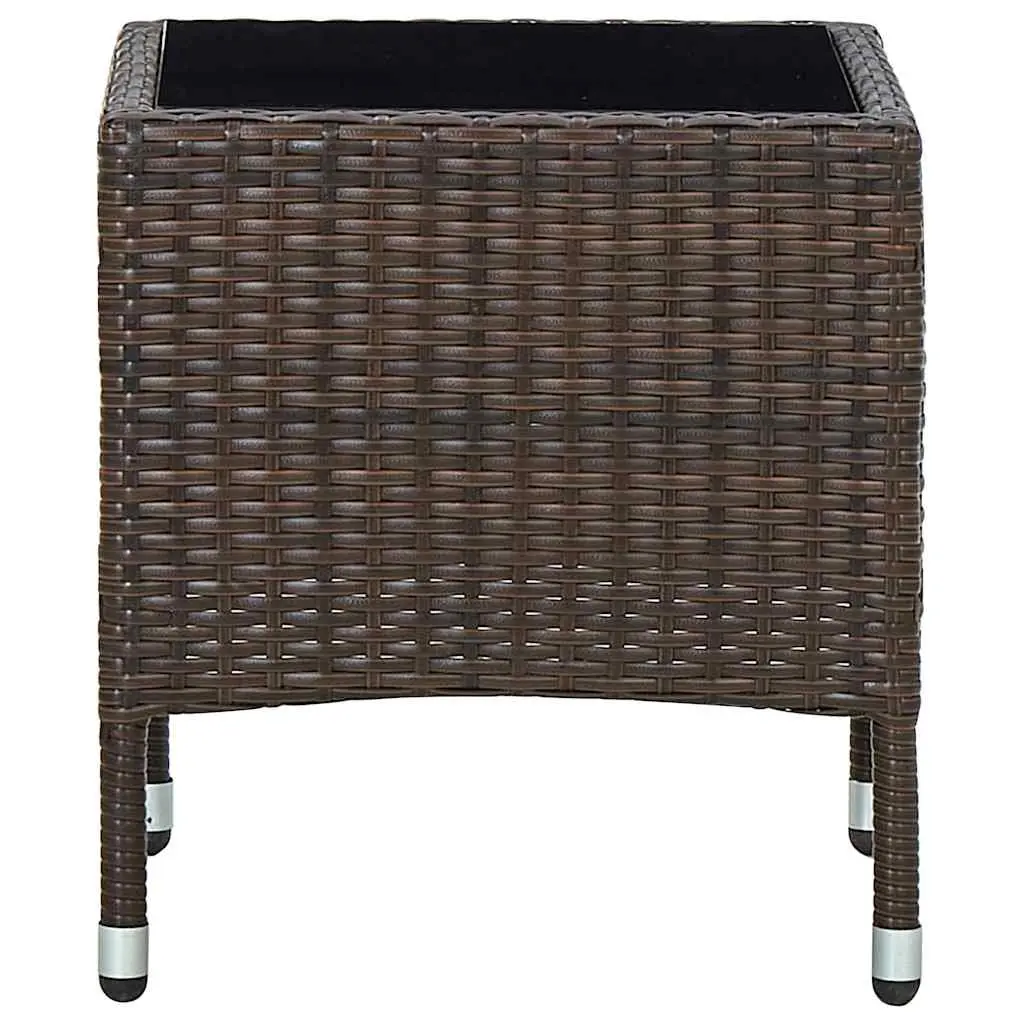Garden Table Outdoor Patio Furniture Brown Rattan Style 40x40x45cm