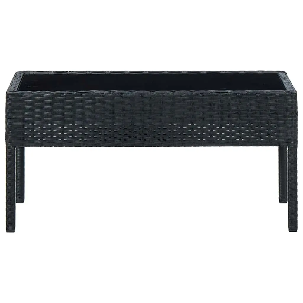 Garden Table Outdoor Patio Furniture Black 75x40x37cm