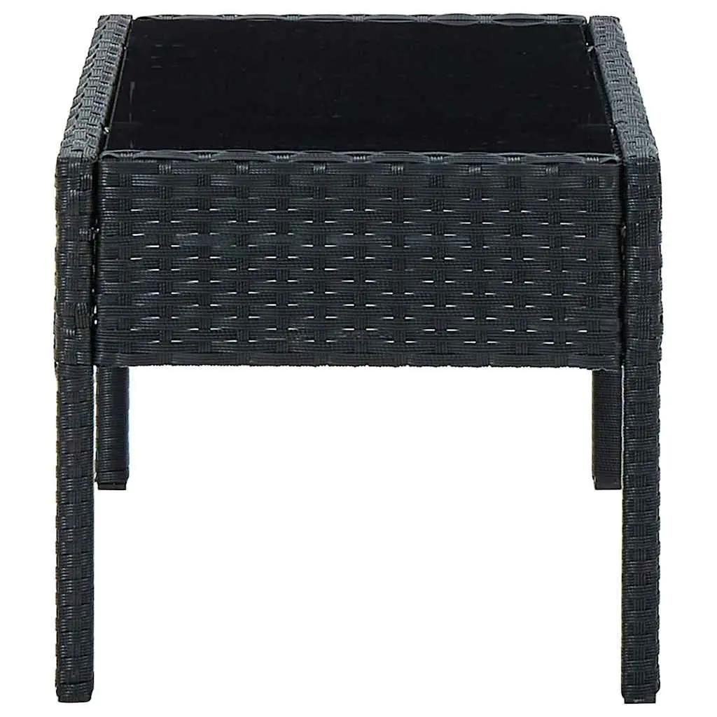 Garden Table Outdoor Patio Furniture Black 75x40x37cm