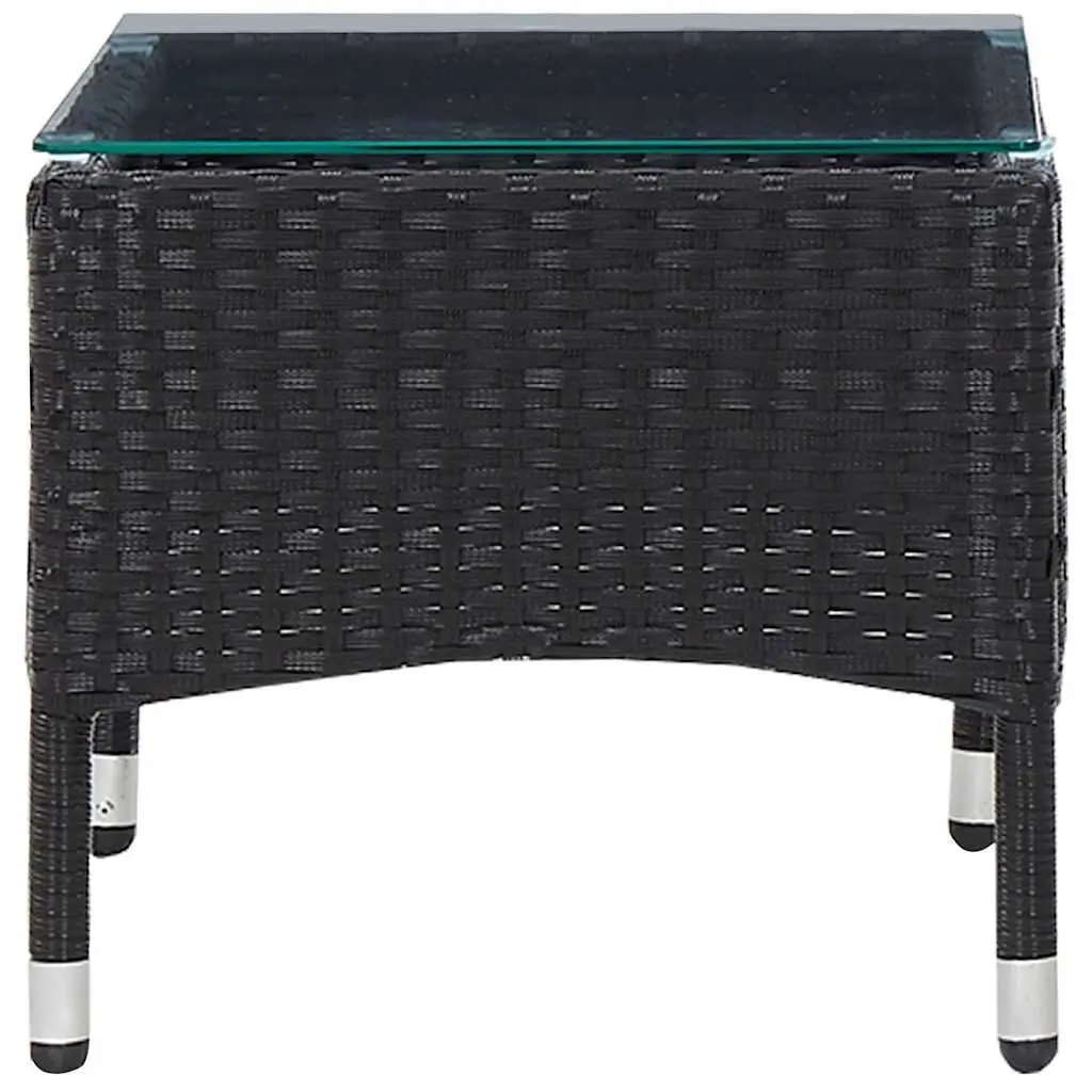 Black Rattan Outdoor Coffee Table