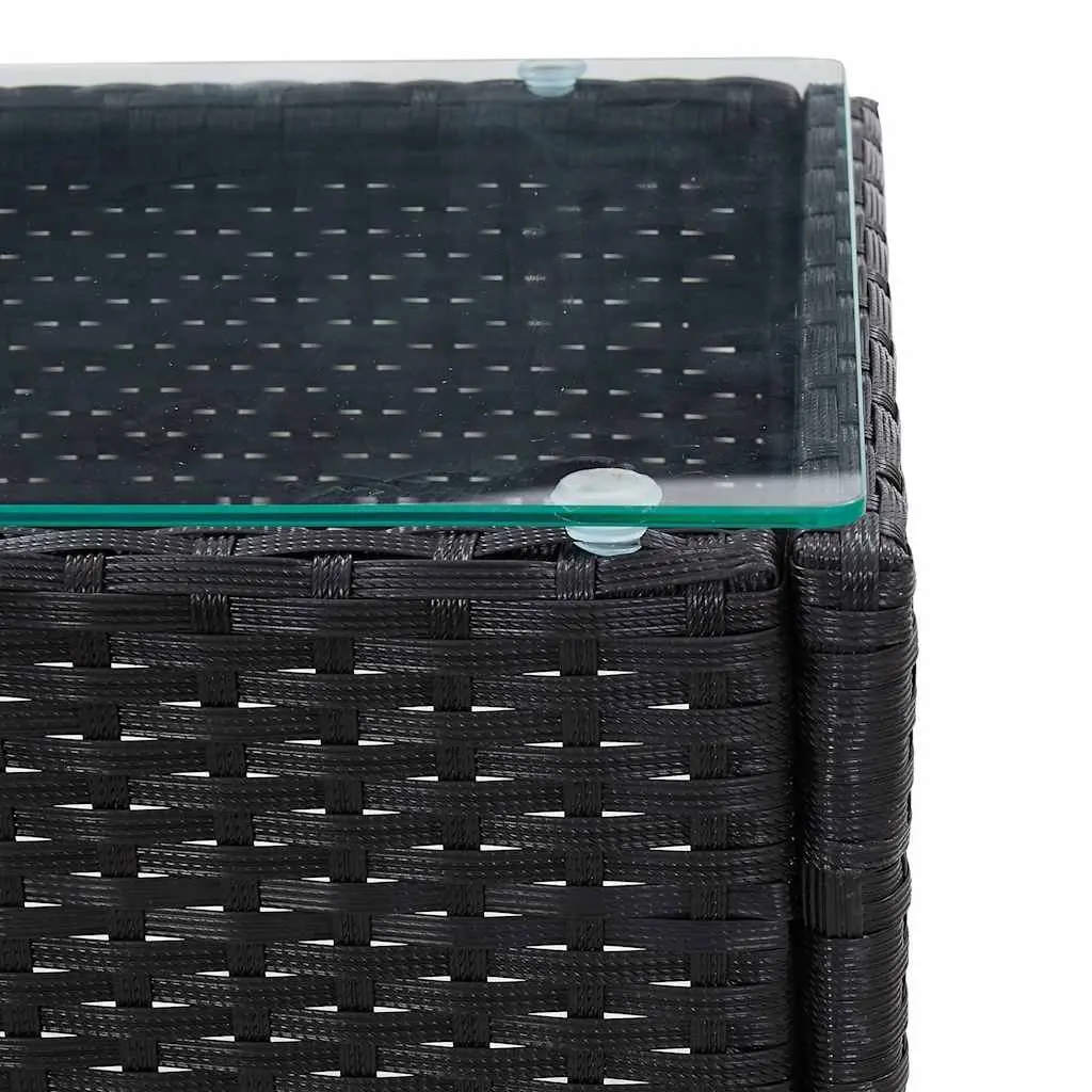 Black Rattan Outdoor Coffee Table