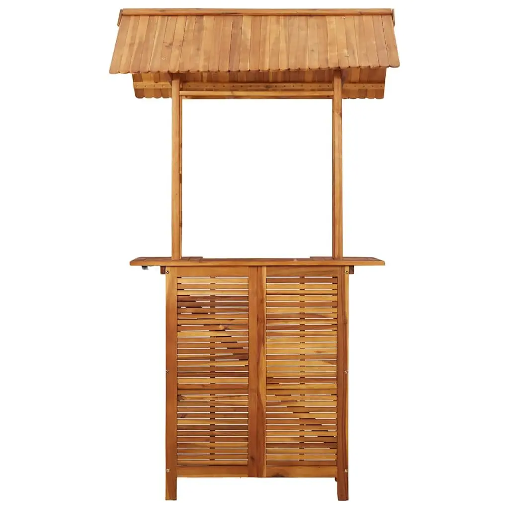 Outdoor Bar Table for Garden Patio 113 x 106 x 217 cm Brown