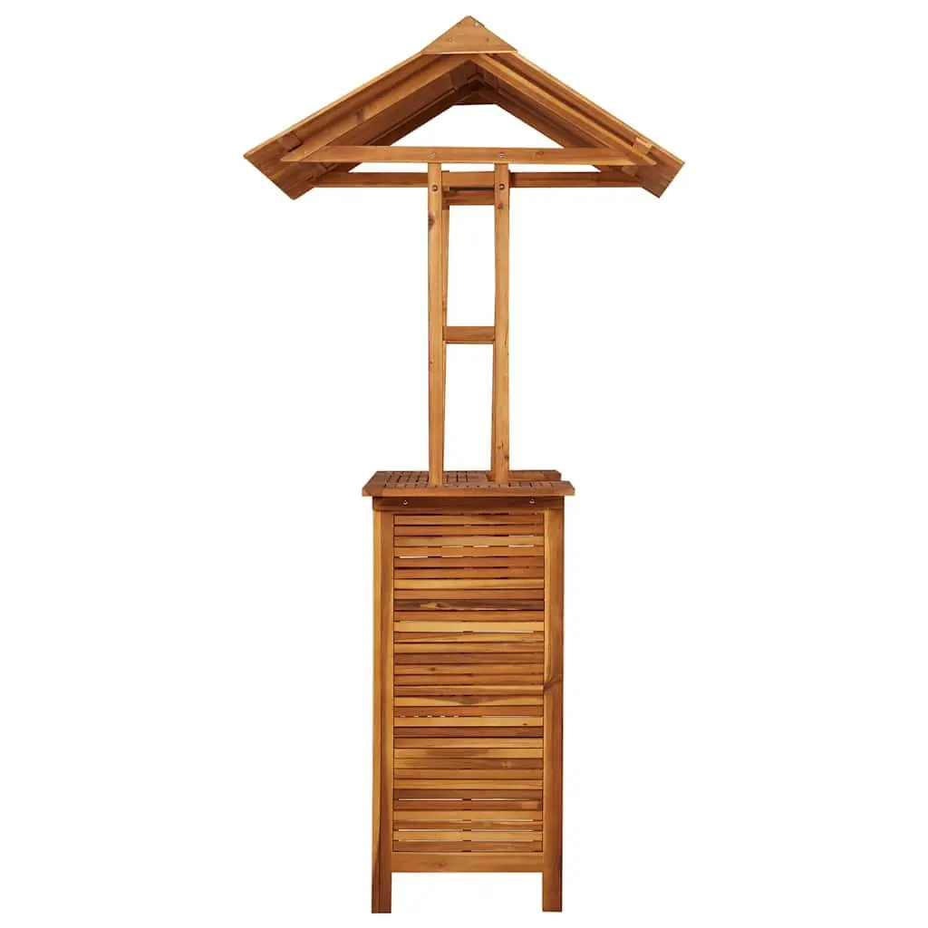 Outdoor Bar Table for Garden Patio 113 x 106 x 217 cm Brown