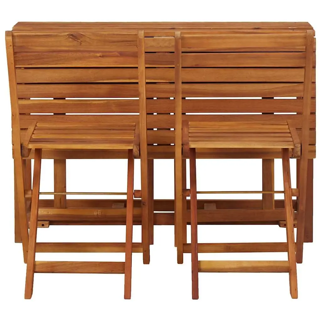 Garden Planter Table with 2 Folding Bistro Chairs Outdoor Furniture Set