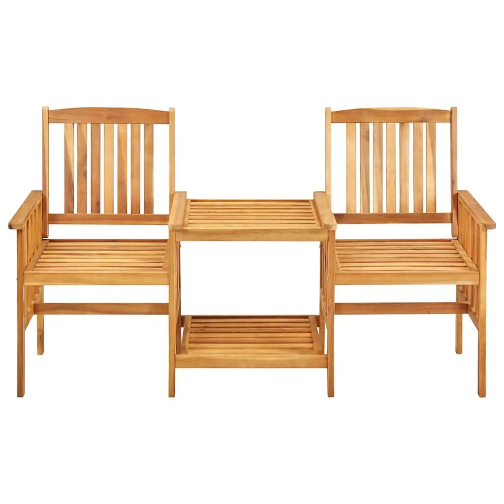 Bistro Set for Garden and Patio 2 Chairs Tea Table Brown