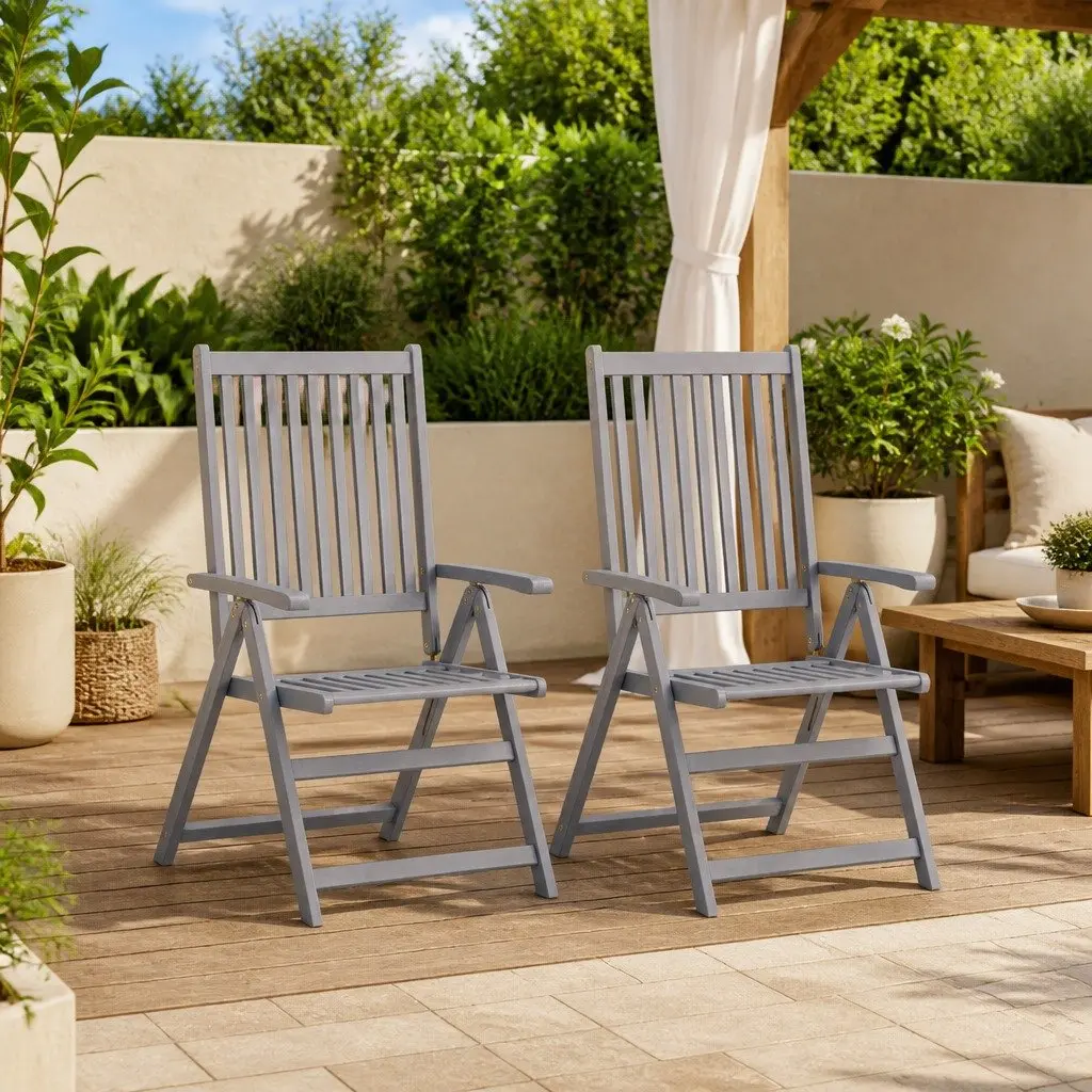 Outdoor Reclining Chairs Set of 2