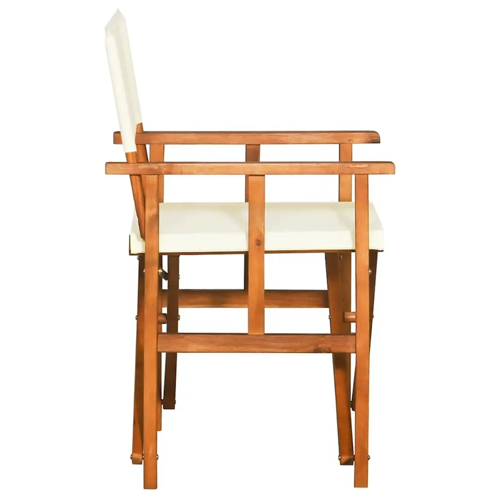 Outdoor Director's Chairs 2 pcs Folding Wooden Garden Seating Brown Camping
