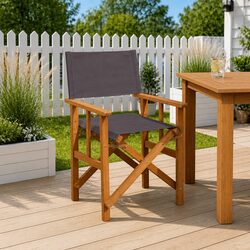 Specifications of 2 Folding Director's Chairs with Wood Frame