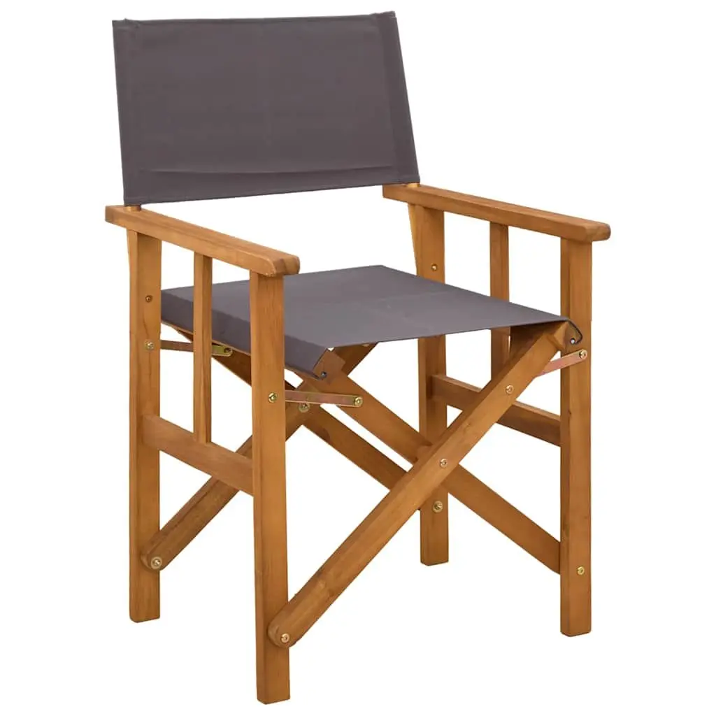 Folding Director's Chairs for Outdoor Use 2 Pack Brown Wooden