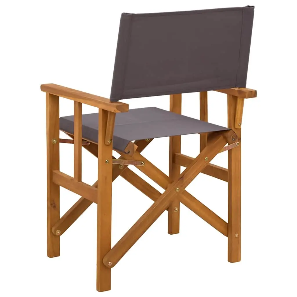 Folding Director's Chairs for Outdoor Use 2 Pack Brown Wooden