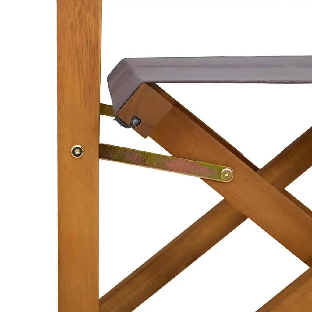 Folding Director's Chairs for Outdoor Use 2 Pack Brown Wooden