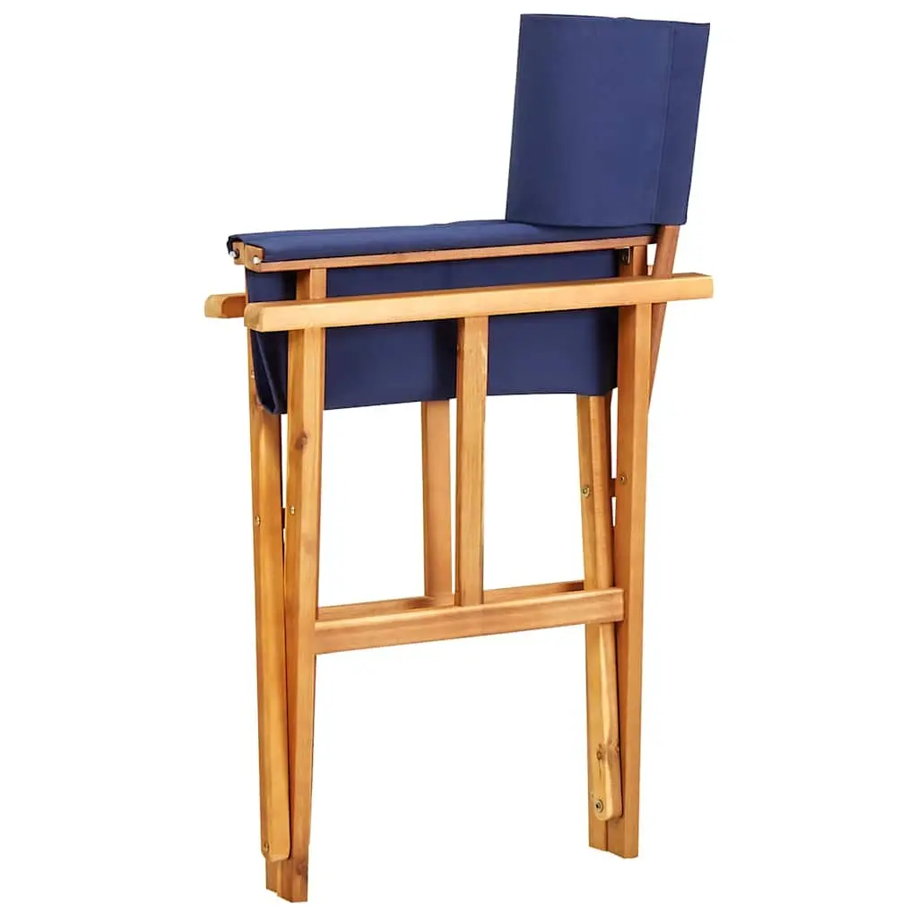 Folding Director's Chairs Set of 2 Outdoor Camping Beach Seating Blue