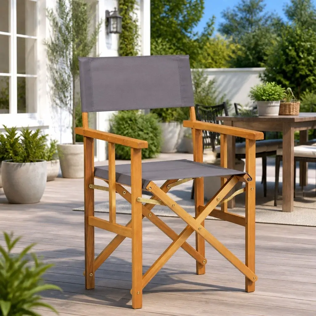 Folding Chair Outdoor Use Portable Fabric Seat for Camping Beach