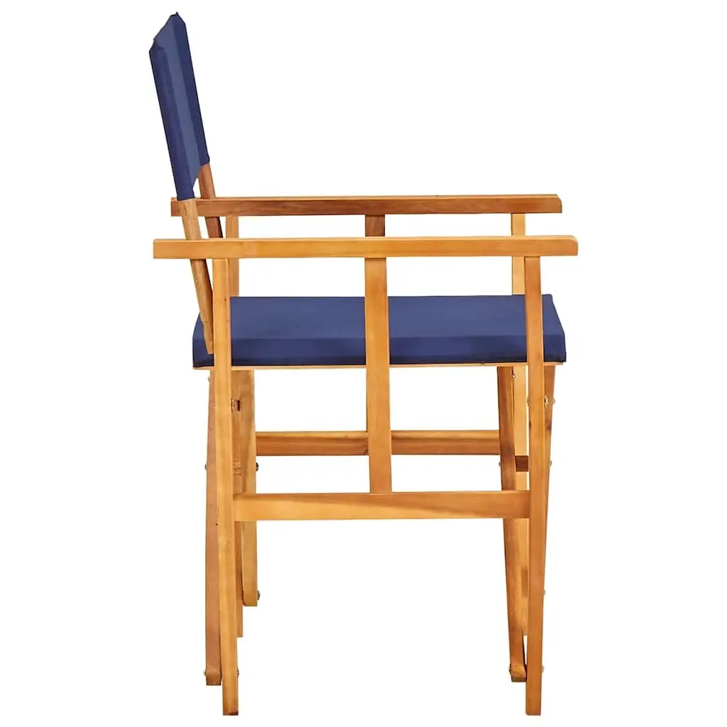 Folding Director's Chair Outdoor Seating Camping Beach Portable Blue Seat