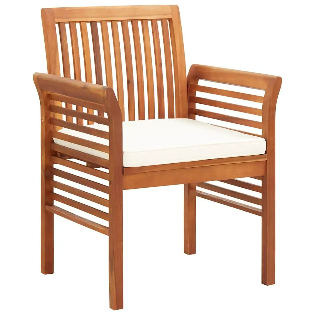 Acacia Wood Outdoor Dining Chairs Set