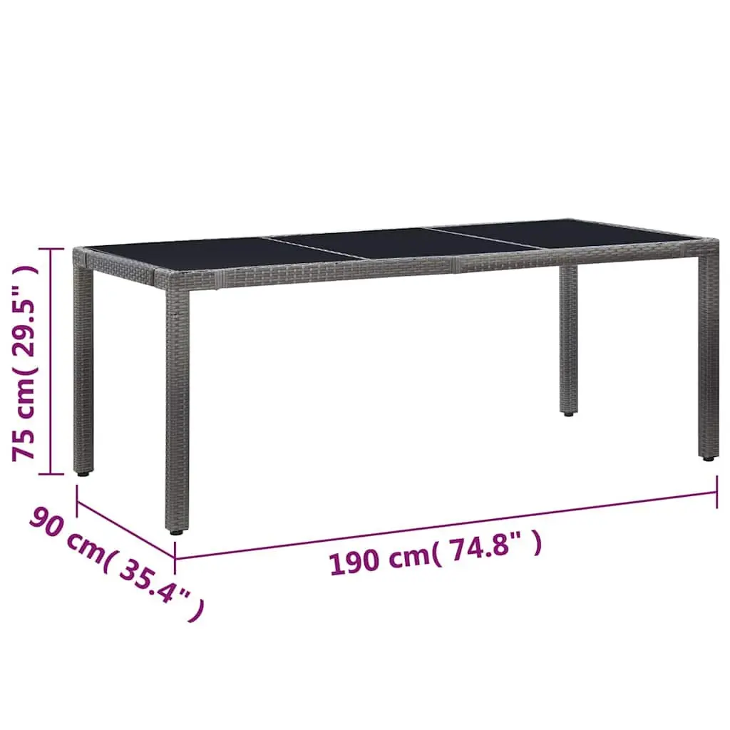 9-Piece Outdoor Dining Set in Grey