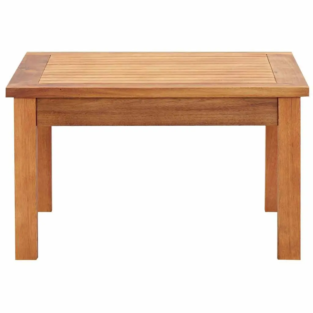 Outdoor Coffee Table 60x60x36 cm Wooden Garden Patio Furniture Brown Slatted