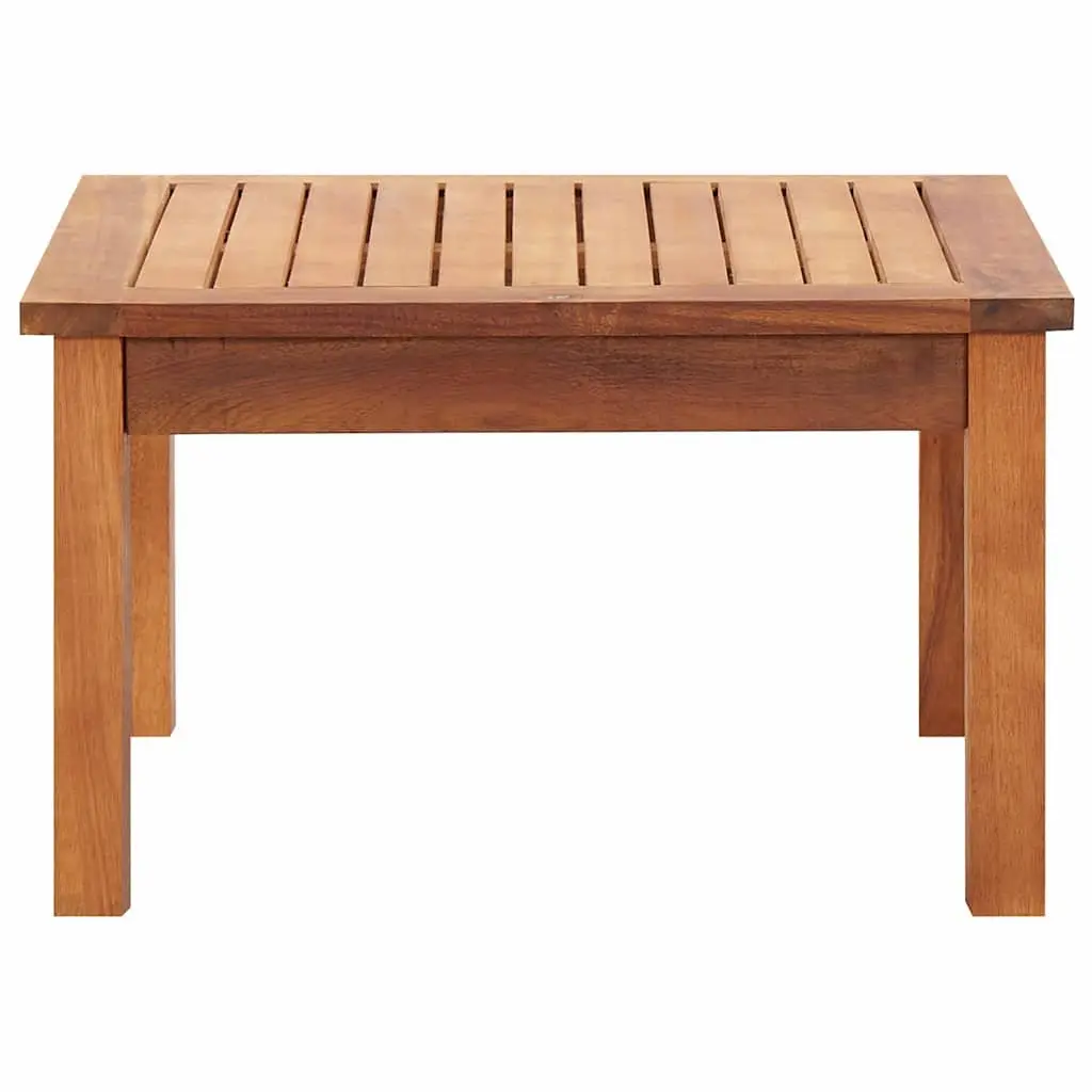 Outdoor Coffee Table 60x60x36 cm Wooden Garden Patio Furniture Brown Slatted