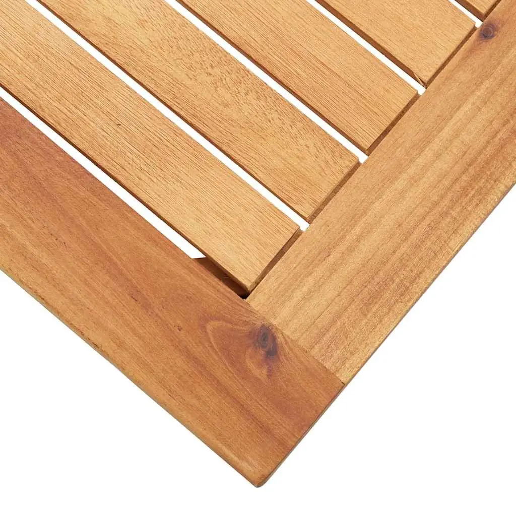 Outdoor Coffee Table 60x60x36 cm Wooden Garden Patio Furniture Brown Slatted