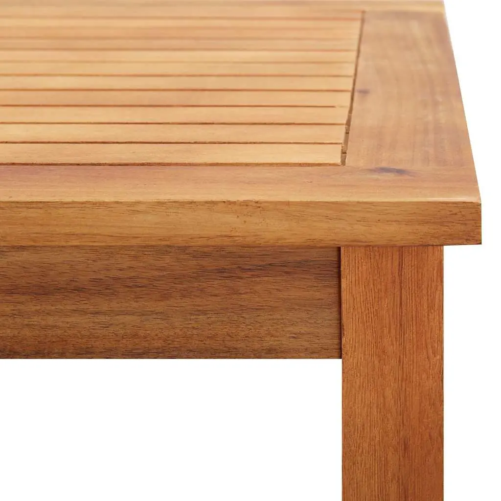Outdoor Coffee Table 60x60x36 cm Wooden Garden Patio Furniture Brown Slatted