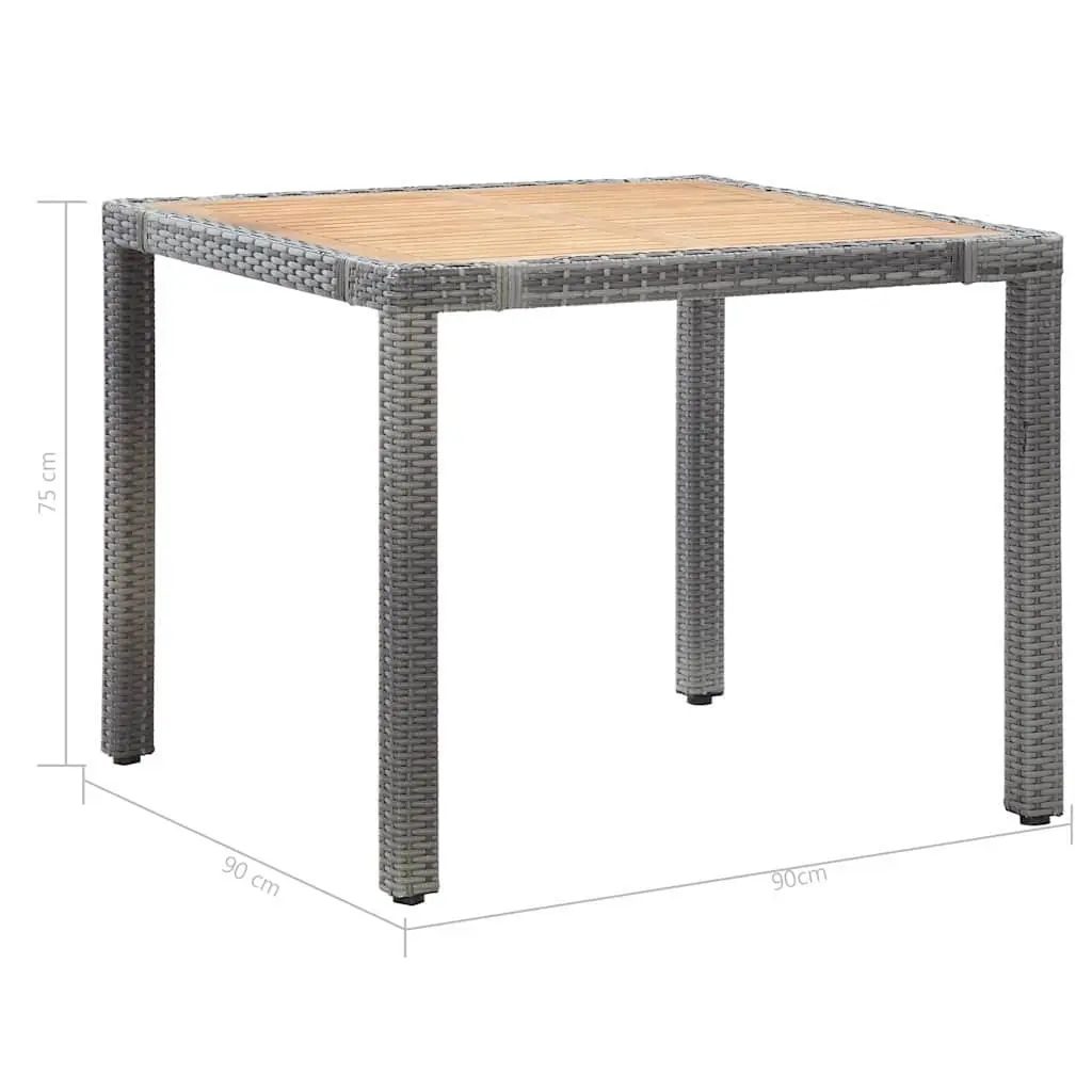 5 Piece Outdoor Dining Set Patio Garden Furniture Grey