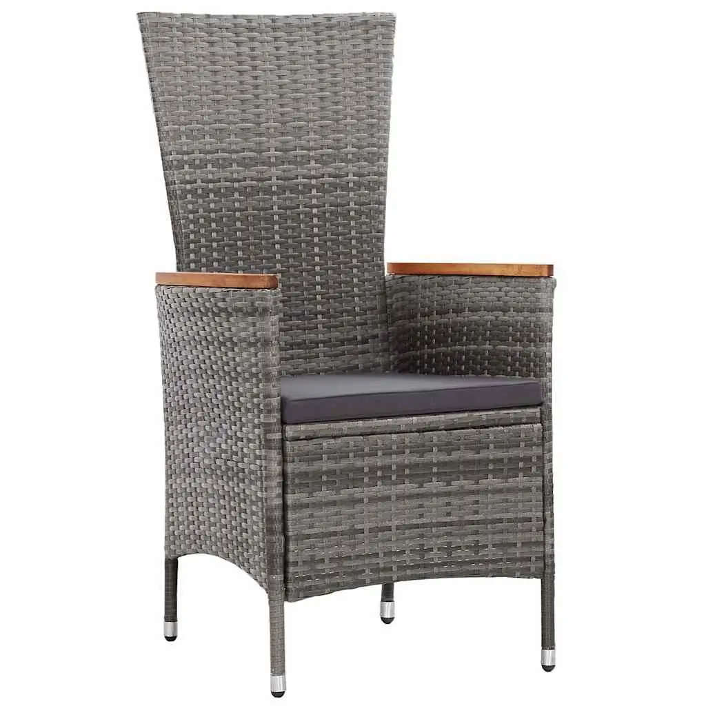 Outdoor Dining Set 7 Piece Garden Furniture for Patio Grey