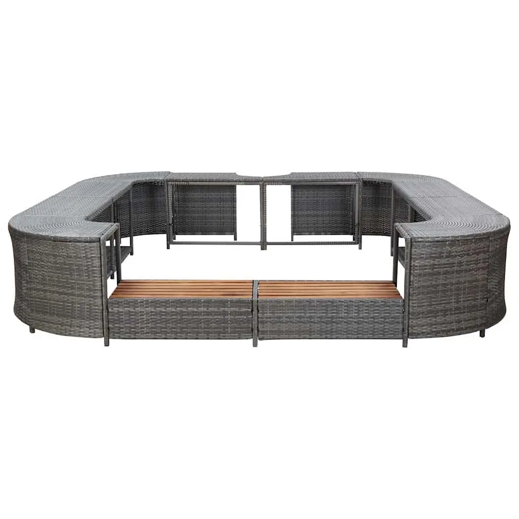 Square Spa Surround Grey 268cm